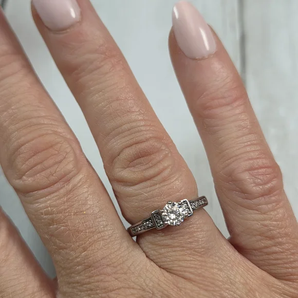 Sterling Silver Moissanite Ring